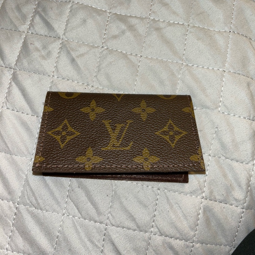 Up-cycled Louie card holder